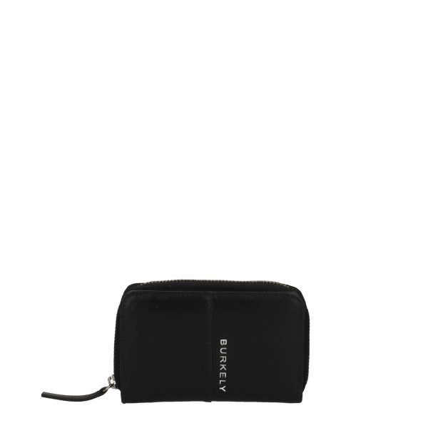 Myra Double Bifold Wallet schwarz aus Hi Gloss Leder klassische kompakte Geldbörse mit viel Stauraum und Schutz