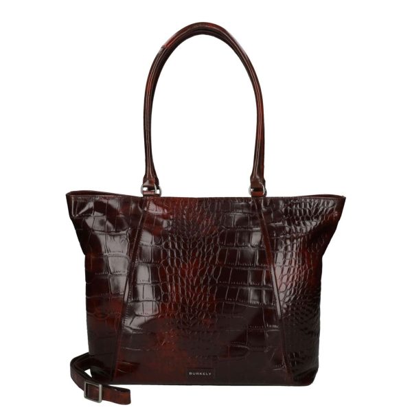 „Cool Colbie Wide Tote 15,6 Zoll Damen Laptoptasche aus Leder mit 3D-Croco-Prägung, stilvolle Business Tasche mit großem Hauptfach und flexiblem Schulterriemen“