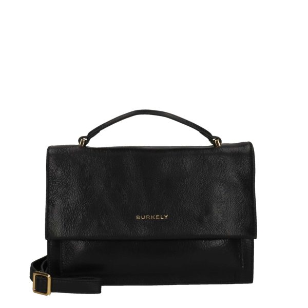 „Fine Florence Citybag von BURKELY elegante Leder-Handtasche für Frauen in Schwarz mit Magnetverschluss, geräumigen Fächern, Kartenhalterung und verstellbarem Trageriemen.“