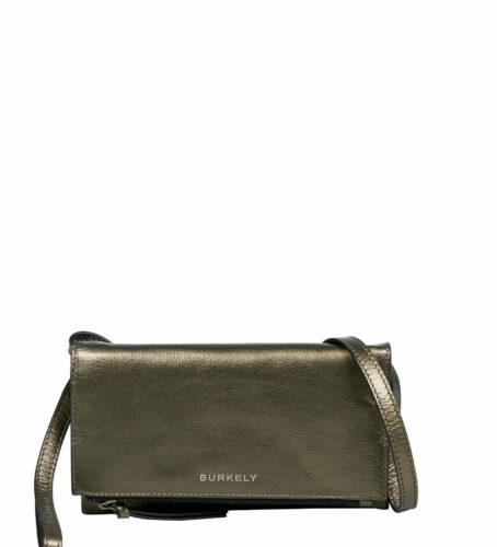 CREASED CRYSTAL PHONE BAG - silver