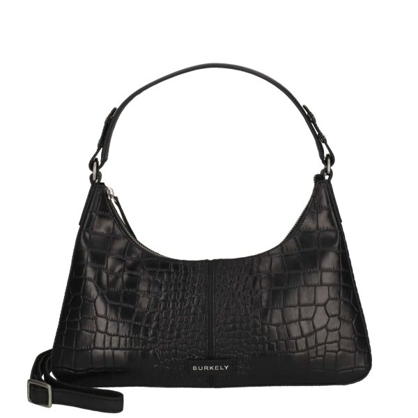 Leather women’s shoulder bag with structured silhouette, adjustable strap and zip closure for everyday use