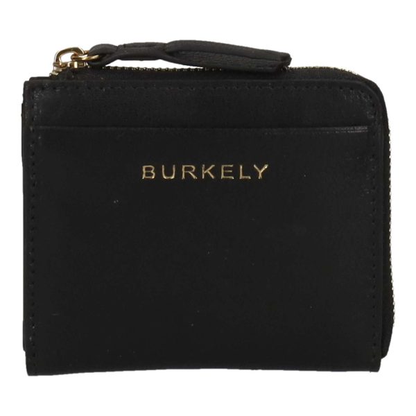 Fine Florence small zip wallet black leather compact women’s wallet zip around RFID protection elegant design