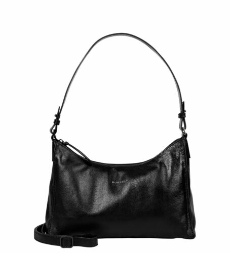 CREASED CRYSTAL SHOULDERBAG - Zwart
