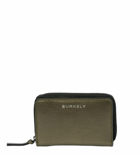 CREASED CRYSTAL DOUBLE FLAP WALLET - Zilver