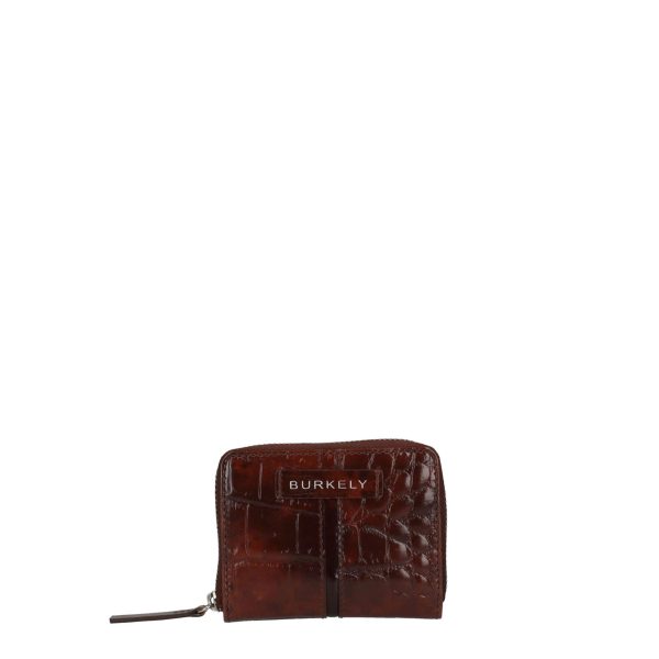 Bordeauxrode burgundy lakleren Cool Colbie Small Zip Around Wallet van Burkely met 5 pashouders en RFID-bescherming